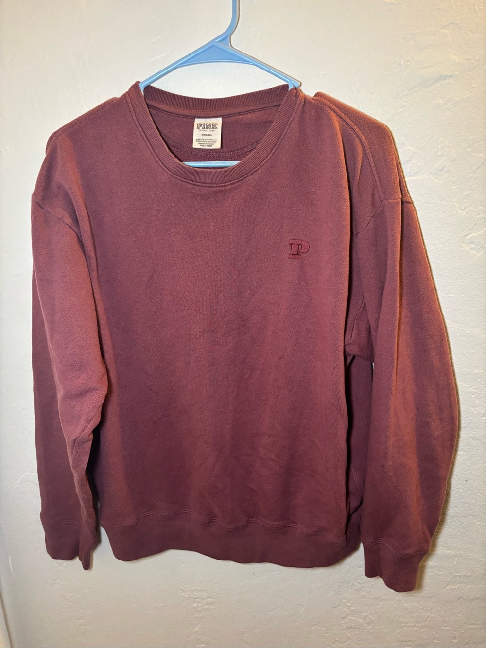 Burgundy Crewneck Sweatshirt - Men's Comfortable Pullover